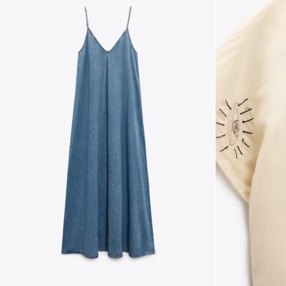 Zara denim maxi dress